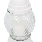 Nagy gömb üvegmécses fehér 35gr 18,5cm 6db/#