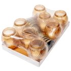 Nagy gömb üvegmécses arany 35gr 18,5cm 8db/#