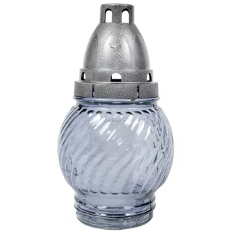 Nagy gömb üvegmécses szürke 40gr 19cm 10db/#