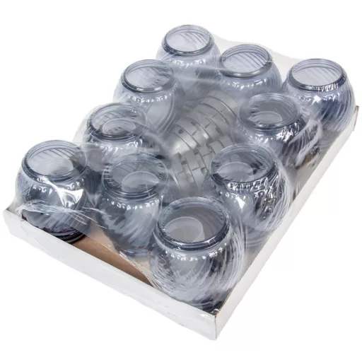 Nagy gömb üvegmécses szürke 40gr 19cm 10db/#