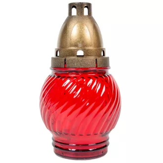 Nagy gömb üvegmécses piros 35gr 19cm 10db/#