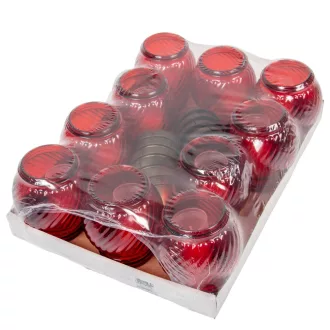Nagy gömb üvegmécses piros 35gr 19cm 10db/#