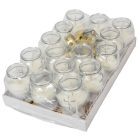 Öntött kis szív üvegmécses fehér 13cm 15db/#