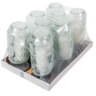 Szívünkben örökké élsz feliratos matt felületes nagy üvegmécses ezüst 95gr 29cm 8db/#