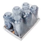 Szívünkben örökké élsz feliratos matt felületes nagy üvegmécses szürke 95gr 29cm 8db/#