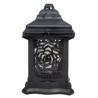 Katedrális üvegmécses fekete 40gr 24cm 4db/#