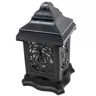 Katedrális üvegmécses fekete 40gr 24cm 4db/#