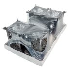 Katedrális üvegmécses fekete 40gr 24cm 4db/#