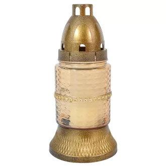 Strasszos kis henger üvegmécses arany 35gr 18cm 10db/#