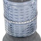 Strasszos kis henger üvegmécses szürke 35gr 18cm 10db/#