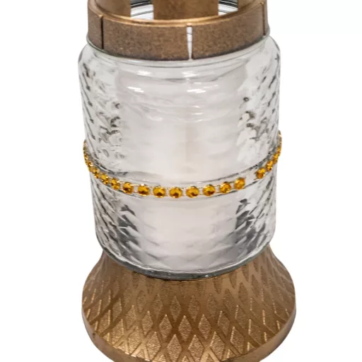 Strasszos kis henger üvegmécses mix 35gr 18cm 10db/#