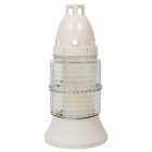 Strasszos kis henger üvegmécses fehér 35gr 18cm 10db/#