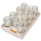 Strasszos kis henger üvegmécses fehér 35gr 18cm 10db/#