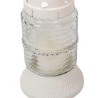 Strasszos kis henger üvegmécses fehér 35gr 18cm 10db/#