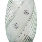 Strasszos, matt felületes üvegmécses ezüst 65gr 25cm 8db/#