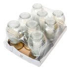 Strasszos bordás üvegmécses arany 65gr 25cm 8db/#