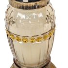 Strasszos nagy sokszög üvegmécses arany 40gr 20,5cm 10db/#