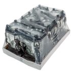 Üvegmécses fekete fényes dekor műanyaggal 22cm 6db/#