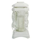 Nagy katedrális üvegmécses feher 90gr 26,4cm 6db/#