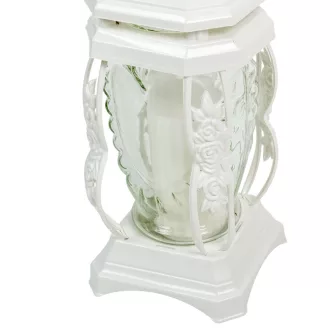 Nagy katedrális üvegmécses feher 100gr 25cm 6db/#