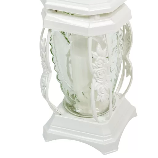 Nagy katedrális üvegmécses feher 100gr 25cm 6db/#
