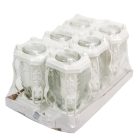 Nagy katedrális üvegmécses feher 90gr 26,4cm 6db/#