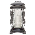 Nagy katedrális üvegmécses fekete 90gr 26,4cm 6db/#