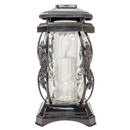 Nagy katedrális üvegmécses fekete 90gr 26,4cm 6db/#