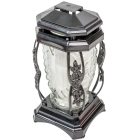 Nagy katedrális üvegmécses fekete 90gr 26,4cm 6db/#