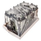 Nagy katedrális üvegmécses fekete 90gr 26,4cm 6db/#