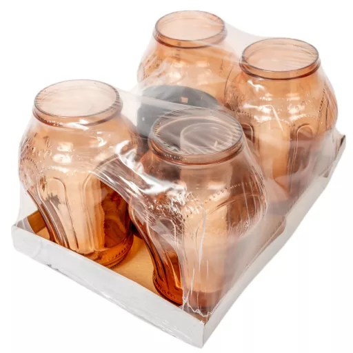 Strasszos óriás üvegmécses arany 95gr 34cm 4db/#