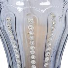 Strasszos óriás üvegmécses ezüst 95gr 34cm 4db/#