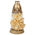 Orchideás henger üvegmécses arany 35gr 18cm 10db/#