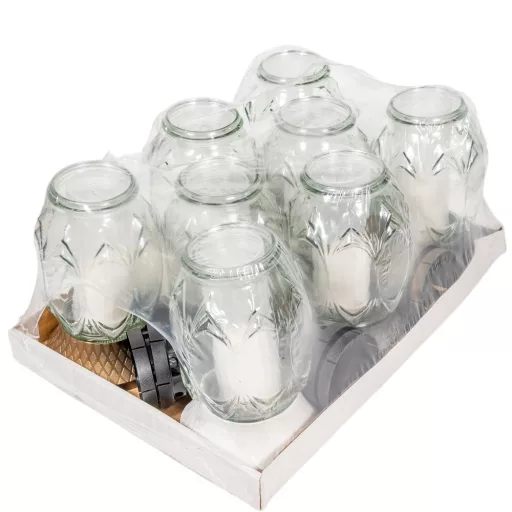 Nyolcoldalas üvegmécses átlátszó mix 70gr 26cm 8db/#