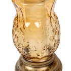 Óriás mintás üvegmécses arany 130gr 38cm 4db/#