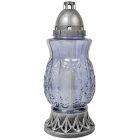 Óriás mintás üvegmécses szürke 130gr 38cm 4db/#