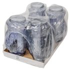 Óriás mintás üvegmécses szürke 130gr 38cm 4db/#