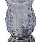 Óriás mintás üvegmécses szürke 130gr 38cm 4db/#