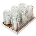 Mária mintás üvegmécses arany 100gr 29,5cm 8db/#