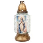 Mária mintás üvegmécses arany  70gr 25,5cm 8db/#