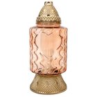 Szív mintás óriás üvegmécses lazac 105gr 35cm 5db/#