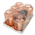 Szív mintás óriás üvegmécses lazac 105gr 35cm 5db/#