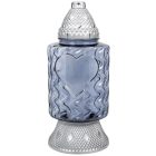 Szív mintás óriás üvegmécses szürke 105gr 35cm 5db/#