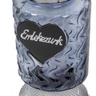 Emlékezünk feliratos óriás üvegmécses szürke 105gr 35cm 5db/#