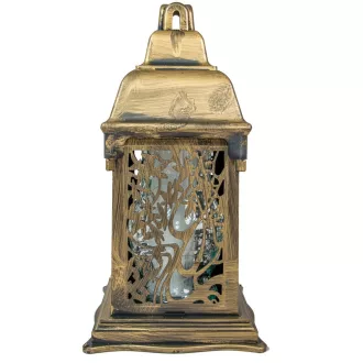 Nagy katedrális üvegmécses arany 70gr 33cm 2db/#