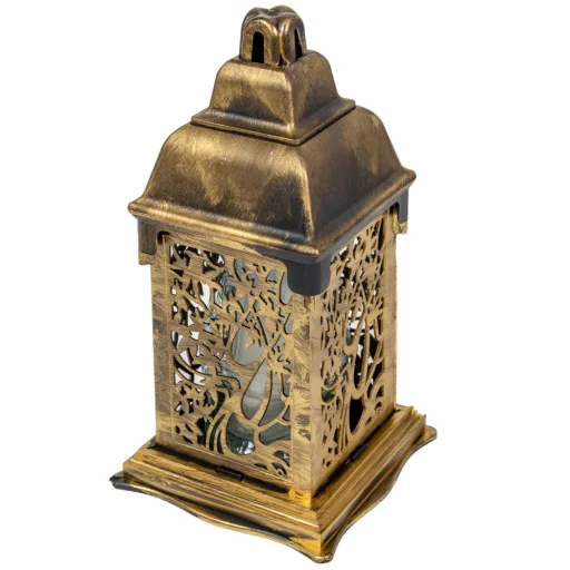 Nagy katedrális üvegmécses arany 70gr 33cm 2db/#