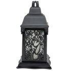 Nagy katedrális üvegmécses fekete 75gr 34cm 2db/#