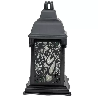 Nagy katedrális üvegmécses fekete 70gr 34cm 2db/#