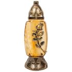 Rózsás üvegmécses arany 105gr 32,5cm 6db/#