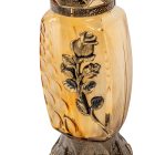 Rózsás üvegmécses arany 105gr 32,5cm 6db/#